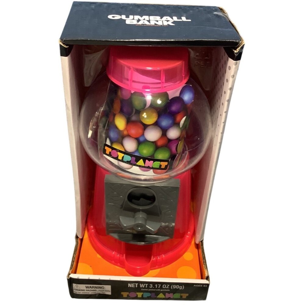 Toyplanet Gumball Bank Toy Candy Dispenser With Box Pink